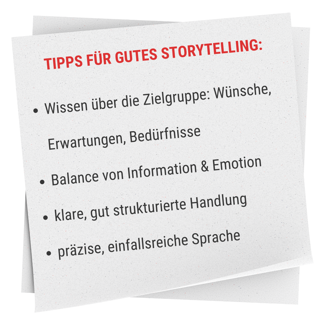 Tipps für gutes Storytelling