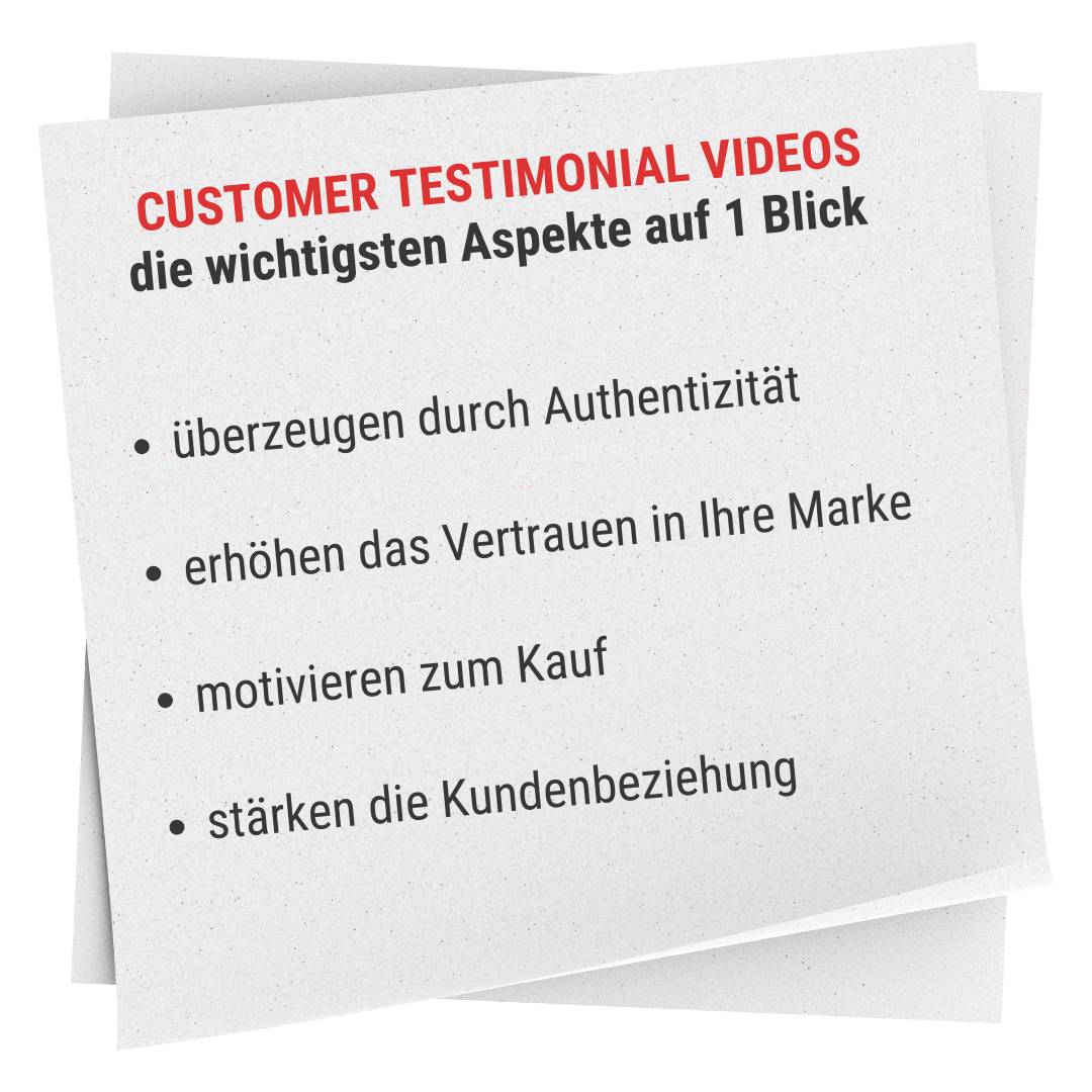 Customer Testimonial Video - die wichtigsten Aspekte auf 1 Blick