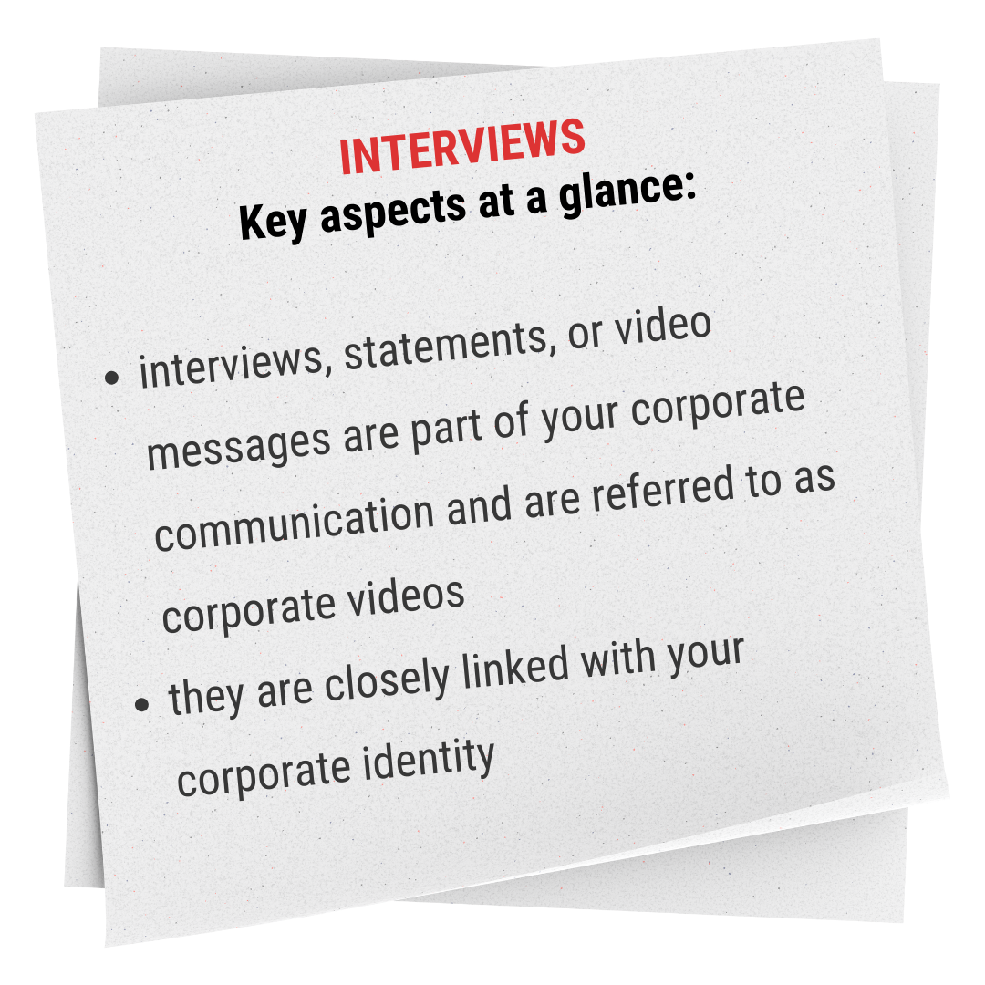 Interviews - key aspects at a glance