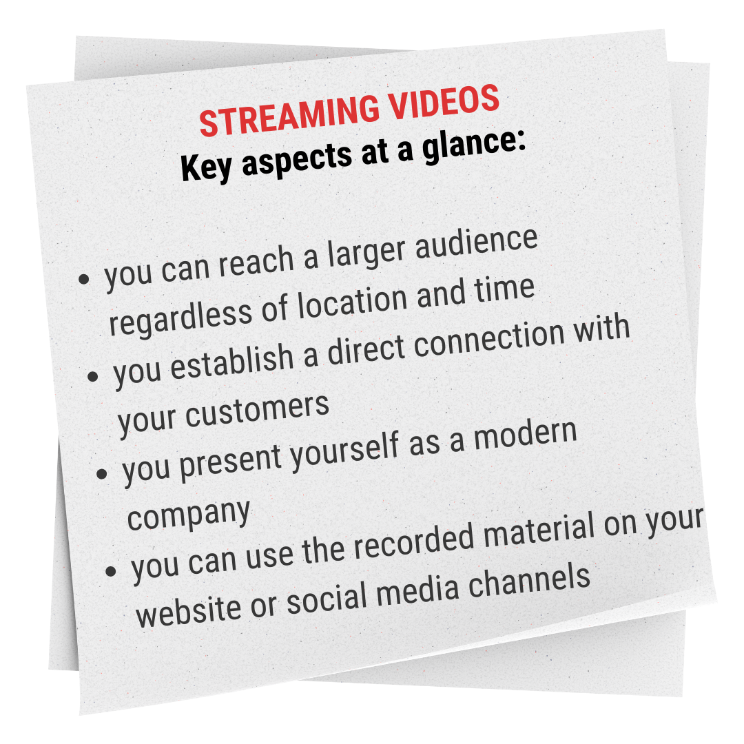 Streaming videos - key aspects at a glance