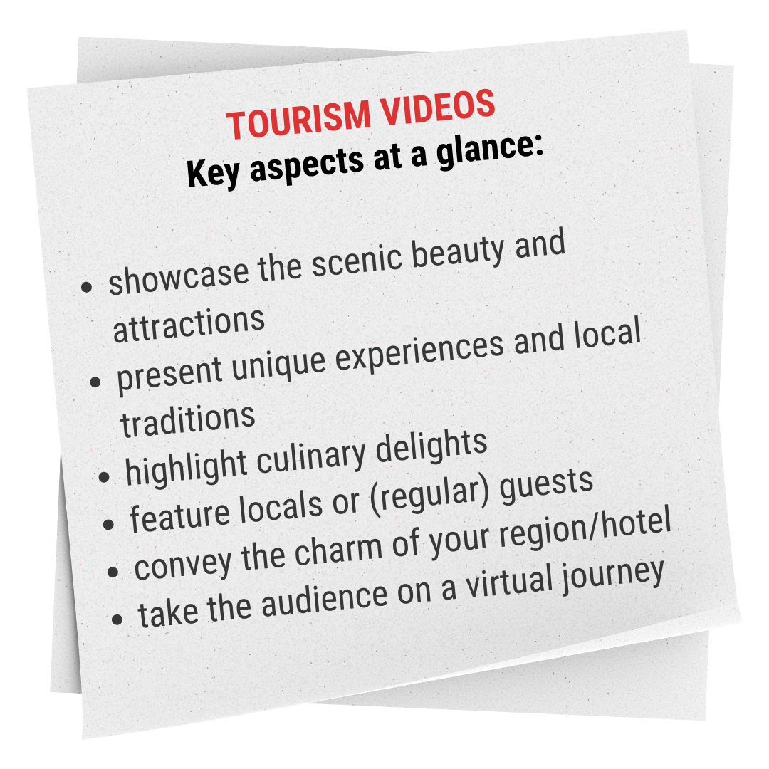 Tourism videos - key aspects at a glance