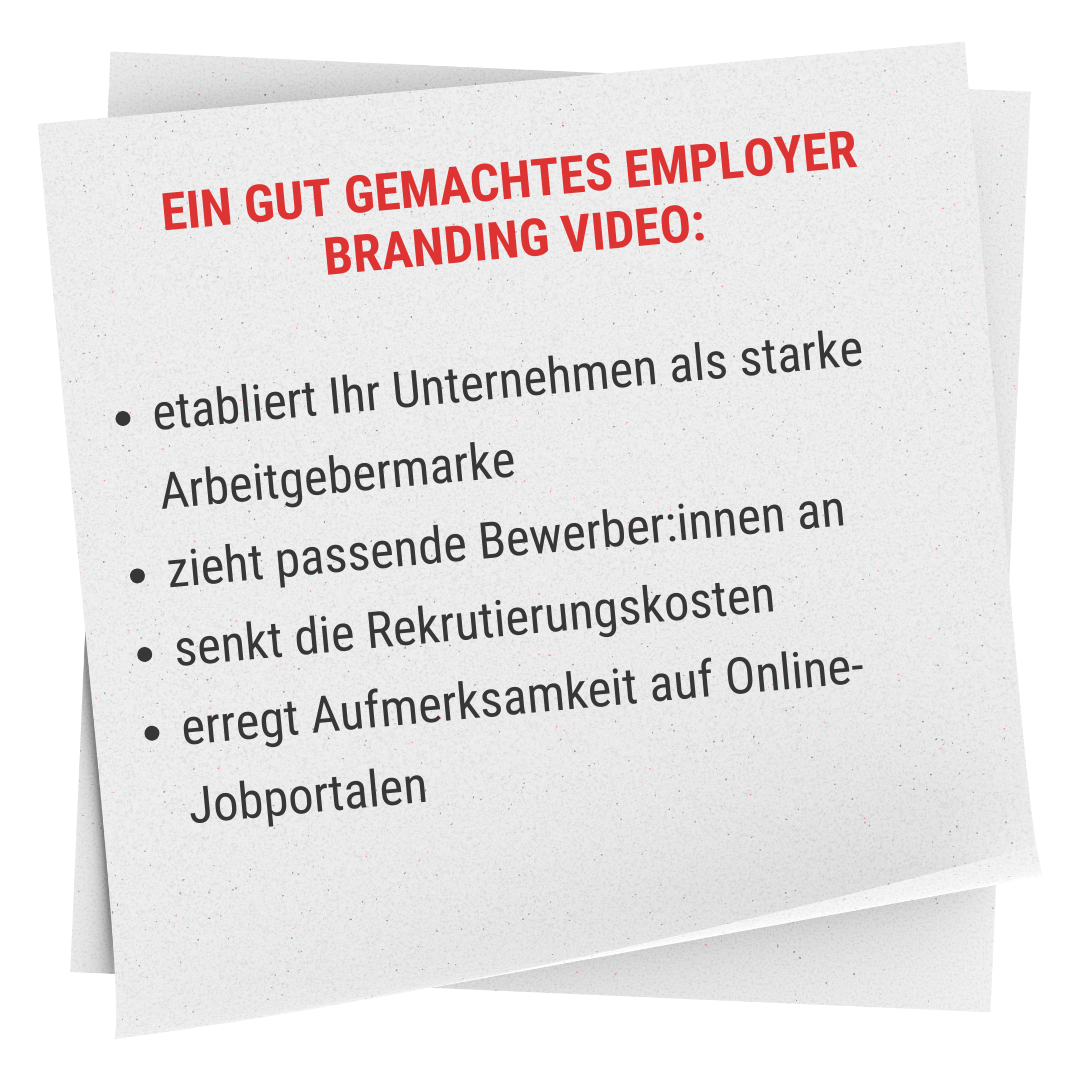 Ein gut gemachtes Employer Branding Video