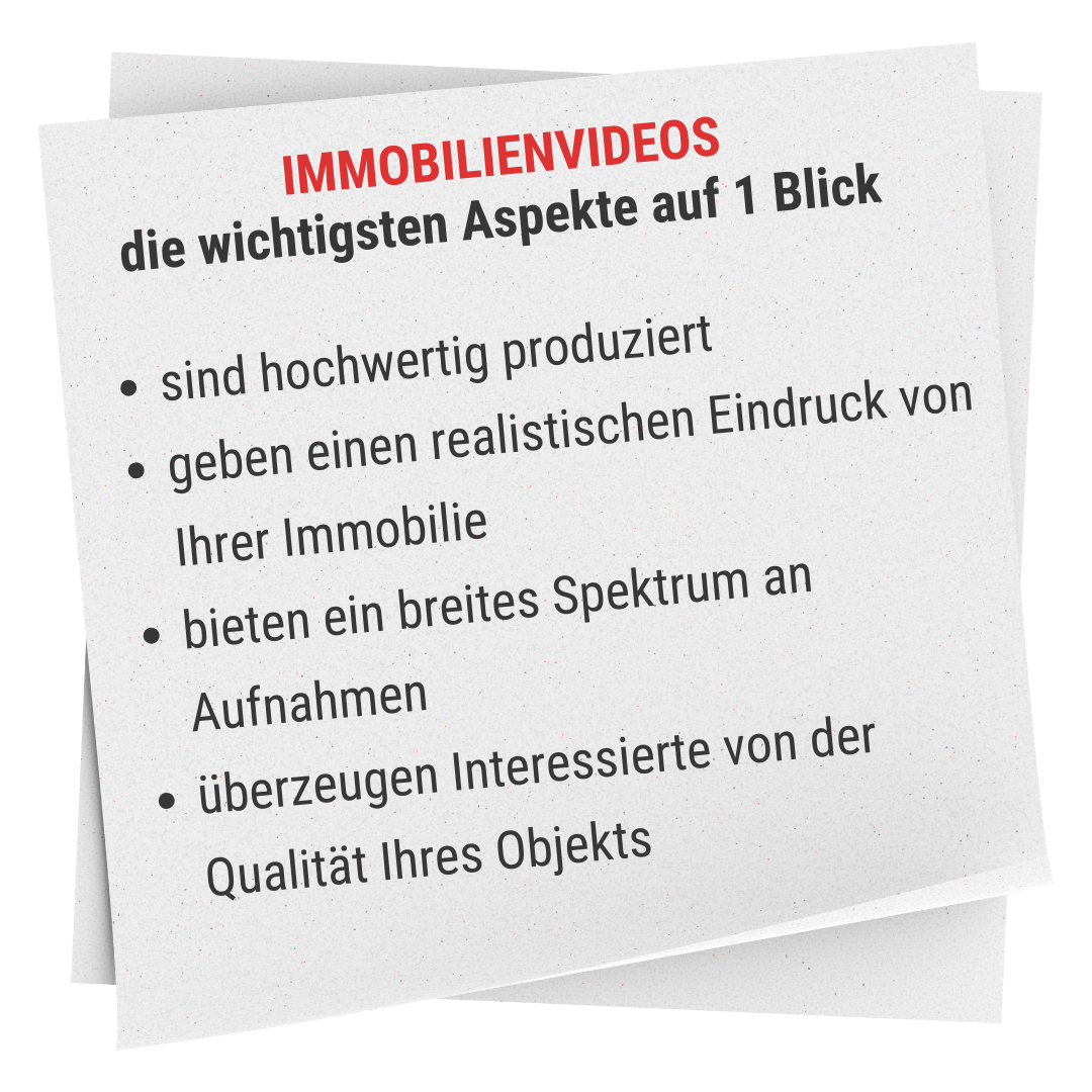 Immobilienvideos - die wichtigsten Aspekte auf 1 Blick